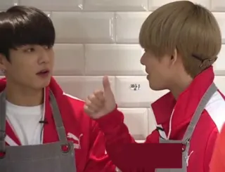 🌸 9966d231 맛! Koreaans, Koken, Duim omhoog, Keuken, Aziatisch, Rood, Lekker, Mannen telegram sticker