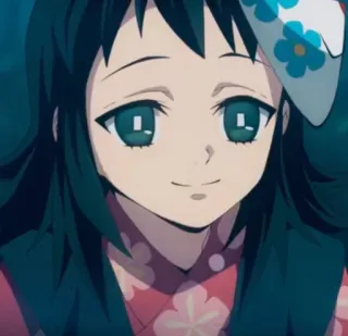 🍥 eb2bc48c 애니메이션, 소녀, 기모노, 귀여운, 웃는 telegram sticker