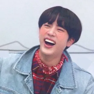 ⭐️ bd041646 Jin K-pop, Penyanyi, Idola, Senang, Lucu, Jin telegram sticker