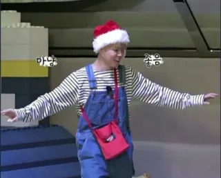 🌸 c4c47d74 마당 좋음 orang, natal, topi, overall, korea telegram sticker