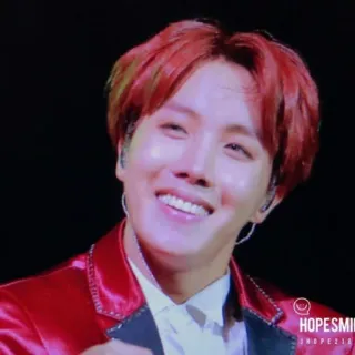 ⭐️ e9289ff1 HOPESMILE orang, pria, senyum, rambut merah, K-pop, hiburan telegram sticker