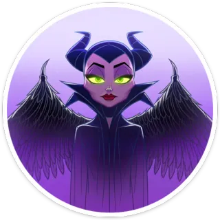 😈 56fff6cd Maleficent Malefica, cattivo, Disney, fiaba, fantasy, cartone animato telegram sticker