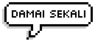 😇 46053b33 DAMAI SEKALI damai, pixel art, indonesia telegram sticker