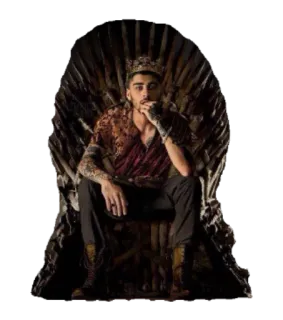 👑 c61403a8 Game of Thrones tron, korona, król, portret, osoba, siedzący telegram sticker