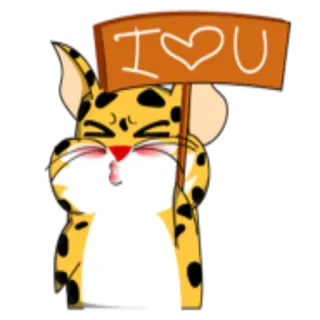 ❤️ de6e6a32 I ♡ U 猫, 愛, ハート, 可愛い, 動物, 愛情, 愛してる telegram sticker