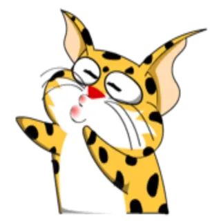 💋 f5384ba2 猫, 動物, 漫画, ステッカー, ヒョウ, 哺乳類 telegram sticker