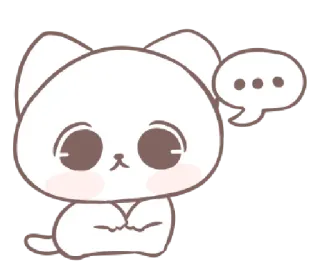 😣 7c3fa568 chat, dessin animé, mignon, animal, autocollant, kawaii, pensif telegram sticker
