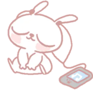 🎶 78cece73 kelinci, imut, kartun, kawaii, binatang, karakter whatsapp sticker