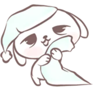 😴 87256f92 anjing, mengantuk, kartun, hewan, lucu, hewan peliharaan, tidur whatsapp sticker