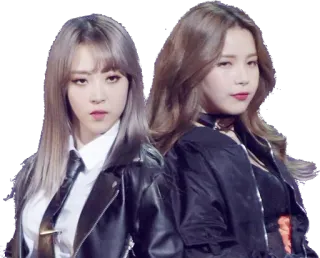 👭 119d73aa mujeres, chicas, chaquetas de cuero, moda, kpop, estilo whatsapp sticker