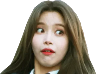 😳 360d6e17 mujer, cara, expresión, gracioso, asiática, chica, retrato whatsapp sticker