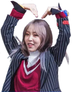 😃 51ef5b51 kpop, idol, mujer, corazón, gesto, celebridad whatsapp sticker