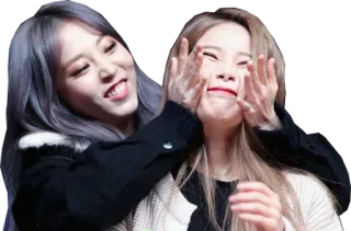 🤗 6b58dfb6 kpop, amistad, mujeres, retrato, sonrisa, entretenimiento whatsapp sticker