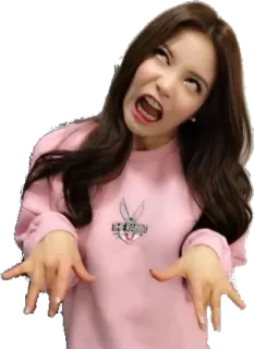 😖 b2d33557 mujer, cara tonta, expresión, divertido, mujer, sacando la lengua whatsapp sticker