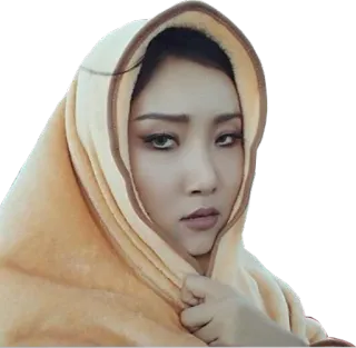 😒 c07bfedf persona, mujer, manta, sudadera con capucha, retrato, serio whatsapp sticker