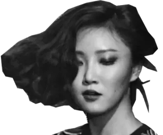 💁 523f3eb3 ผู้หญิง, ภาพเหมือน, ขาวดำ, คน, นักร้อง, นักแสดง telegram sticker