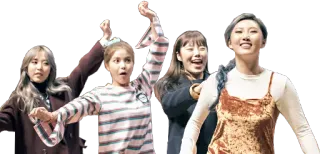 👩 c95f7a00 ผู้หญิง, กลุ่ม, ยิ้ม, ความสุข, kpop, ไอดอล telegram sticker