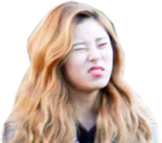 😒 cb4f3bf8 ผู้หญิง, ใบหน้า, สีหน้า, ความรังเกียจ, ทำหน้าบูดบึ้ง, ภาพเหมือน, เด็กผู้หญิง telegram sticker