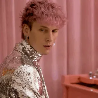 🌋 0bc4504e Machine Gun Kelly 머신 건 켈리, 음악가, 인물 사진, 가수, 반짝이 telegram sticker