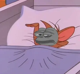 📟 134f4916 페페 더 프로그, 수면, 침대, 밈, 만화, 슬픈, 표정 telegram sticker