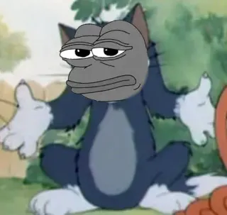 📟 ee8f2dbf 밈, 페페 더 프로그, 톰과 제리, 만화, 유머, 웃긴 telegram sticker