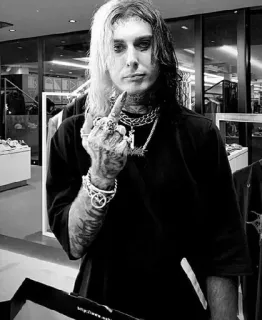 💊 f825ca76 가운데 손가락, 불쾌한, 타투, 보석, 인물 사진, 남성 telegram sticker