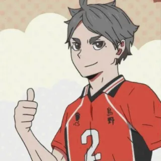 👍 079e5074 Sugawara Koushi Haikyuu!! Anime, Haikyuu, Sugawara, Koushi, Voleibol, Personagem telegram sticker