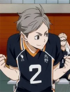 🥴 2aba9e3a Sugawara Koushi Haikyuu!! Anime, Haikyuu, Sugawara Koushi, Vôlei, Anime de Esportes telegram sticker