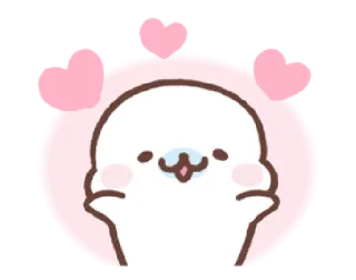 Mamegoma! Pitter-Patter Hearts | @cutestickers4you telegram stickers