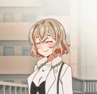 💗 2d3ca425 애니메이션, 여자, 만화, 미소, 캐릭터 telegram sticker