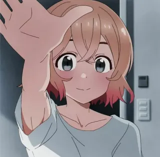 💗 4c011368 애니메이션, 소녀, 손 흔드는, 만화, 귀여운, 캐릭터 telegram sticker