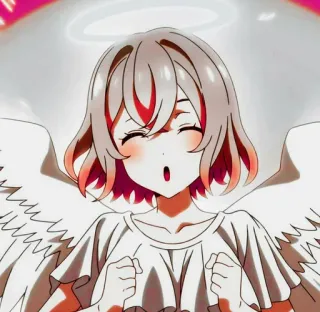 💗 58360942 애니메이션, 천사, 귀여운, 날개, 후광 telegram sticker