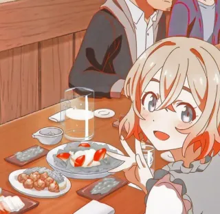 💗 847c5e0d 애니메이션, 소녀, 만화, 음식, 식당, 만화 telegram sticker