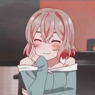 💗 995a4717 애니메이션, 만화, 여자, 소녀, 미소, 행복 telegram sticker