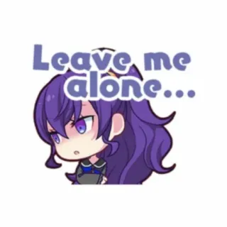 🔮 1fa46744 Leave me alone... 애니, 내버려 둬, 슬픈, 만화, 여자 telegram sticker