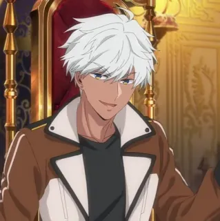 💸 6f2c2bcc Mammon Obey Me! Anime, Iblis, Rambut putih, Karakter, Pria, Obey Me! whatsapp sticker