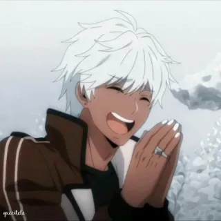 🙏 09e05f00 Anime, lächelnd, fröhlich, Cartoon telegram sticker