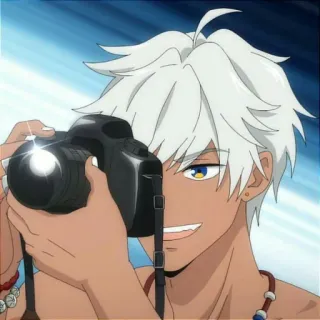 📸 2043ee8e Anime, Charakter, Fotografie, Kamera, Cartoon, Männlich, Person telegram sticker