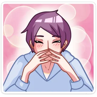 ☺️ 1a6bc570 Аниме, Женщина, Девушка, Персонаж, Румянец, Милый whatsapp sticker