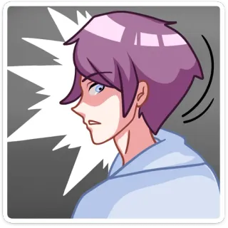 😳 5171d7f9 Аниме, Мультфильм, Персонаж, Эмоция, Удивление, Шок whatsapp sticker