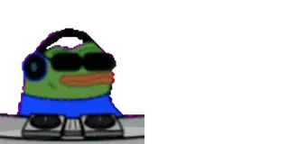 💽 2bced31a Pepe the Frog Pepe, DJ, sapo, fones de ouvido, música whatsapp sticker