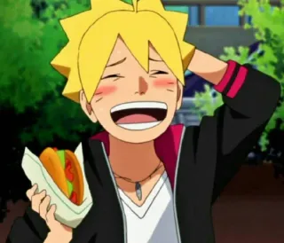 🌌 103eda6b Boruto Uzumaki Boruto: Naruto Next Generations Boruto, Naruto, anime, manga, food, happy, character telegram sticker