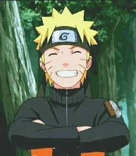 🌌 95fe9762 Naruto Uzumaki Naruto anime, manga, character, ninja, smiling, cartoon telegram sticker