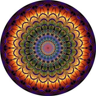 🎨 394ace8f Мандала, Искусство, Дизайн, Духовный, Медитация, Узор, Красочный telegram sticker