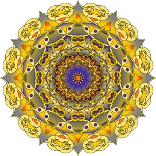 🎨 5483facb Мандала, Узор, Симметрия, Абстракция, Геометрический, Орнамент, Дизайн telegram sticker