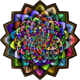 🎨 8e015322 Мандала, Красочный, Геометрический, Узор, Орнамент, Украшение, Дизайн telegram sticker