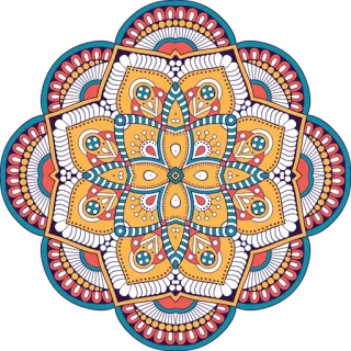 🎨 fb854fbe Мандала, Узор, Геометрический, Орнамент, Декоративный, Цветочный, Дизайн telegram sticker