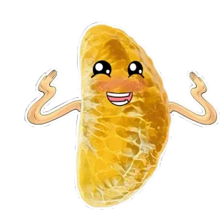 😂 997ae528 オレンジスライス, フルーツ, かわいい, カワイイ, 食べ物, 漫画 telegram sticker