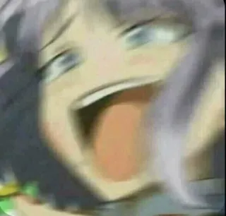 😂 2352e7cf Anime, Dibujos animados, Gritando, Impactado, Emocionado, Personaje de dibujos animados telegram sticker