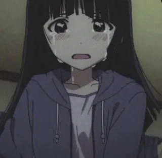 😭 8ddce356 anime, llorando, triste, chica, lágrimas, emocional telegram sticker